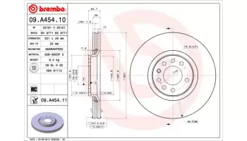 Tarcze hamulcowe BREMBO 09.A454.10