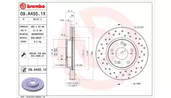 Tarcze hamulcowe BREMBO 09.A455.1X