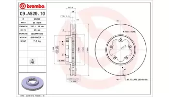 Tarcze hamulcowe BREMBO 09.A529.10