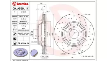 Tarcze hamulcowe BREMBO 09.A599.1X