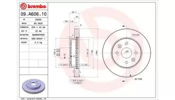 Tarcze hamulcowe BREMBO 09.A606.10