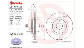 Tarcze hamulcowe BREMBO 09.A716.21