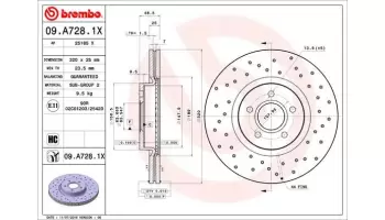 Tarcze hamulcowe BREMBO 09.A728.1X