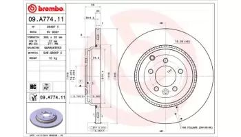 Tarcze hamulcowe BREMBO 09.A774.11