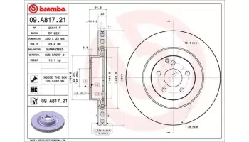 Tarcze hamulcowe BREMBO 09.A817.21