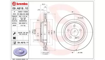 Tarcze hamulcowe BREMBO 09.A818.11