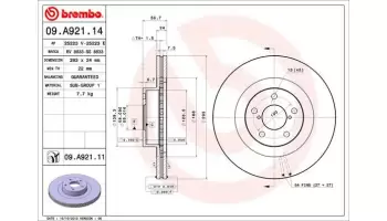 Tarcze hamulcowe BREMBO 09.A921.11