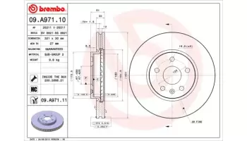 Tarcze hamulcowe BREMBO 09.A971.11