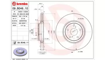 Tarcze hamulcowe BREMBO 09.B046.11