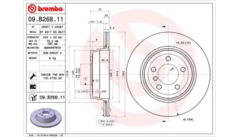 Tarcze hamulcowe BREMBO 09.B268.11
