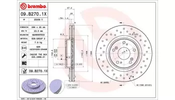 Tarcze hamulcowe BREMBO 09.B270.1X