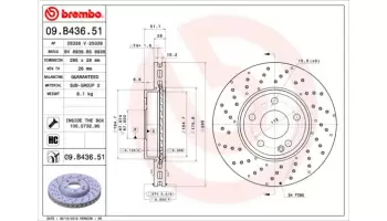 Tarcze hamulcowe BREMBO 09.B436.51