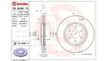 Tarcze hamulcowe BREMBO 09.B496.11