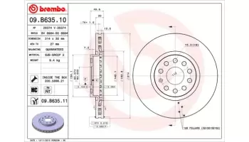Tarcze hamulcowe BREMBO 09.B635.11