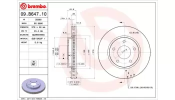 Tarcze hamulcowe BREMBO 09.B647.11