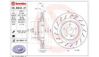Tarcze hamulcowe BREMBO 09.B842.41