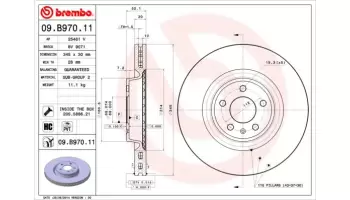 Tarcze hamulcowe BREMBO 09.B970.11