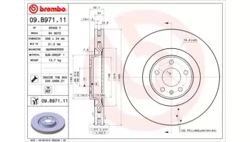 Tarcze hamulcowe BREMBO 09.B971.11
