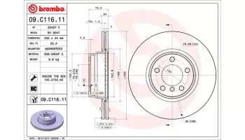 Tarcze hamulcowe BREMBO 09.C116.11