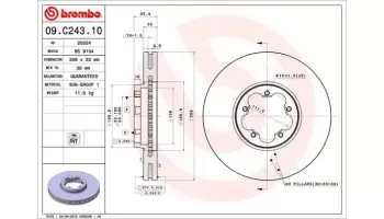 Tarcze hamulcowe BREMBO 09.C243.10