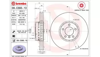 Tarcze hamulcowe BREMBO 09.C393.13