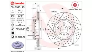 Tarcze hamulcowe BREMBO 09.C395.13