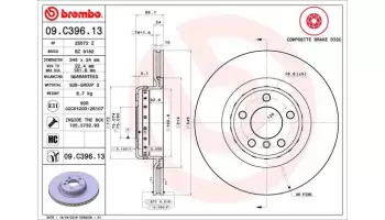 Tarcze hamulcowe BREMBO 09.C396.13