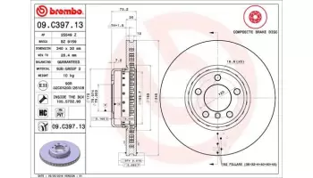Tarcze hamulcowe BREMBO 09.C397.13