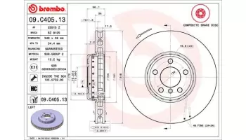 Tarcze hamulcowe BREMBO 09.C405.13