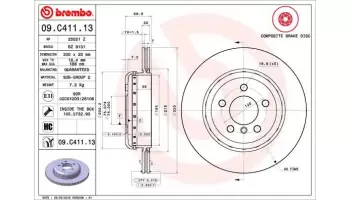 Tarcze hamulcowe BREMBO 09.C411.13