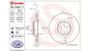Tarcze hamulcowe BREMBO 09.C426.11