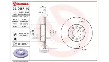 Tarcze hamulcowe BREMBO 09.C657.11
