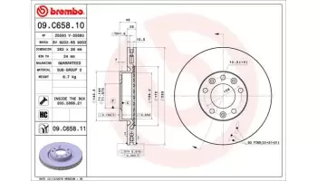 Tarcze hamulcowe BREMBO 09.C658.11