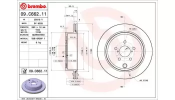 Tarcze hamulcowe BREMBO 09.C662.11