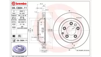 Tarcze hamulcowe BREMBO 09.C884.11