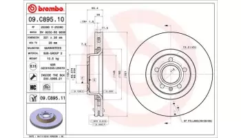 Tarcze hamulcowe BREMBO 09.C895.11