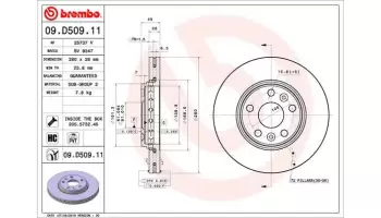 Tarcze hamulcowe BREMBO 09.D509.11