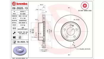 Tarcze hamulcowe BREMBO 09.D525.13
