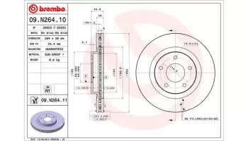 Tarcze hamulcowe BREMBO 09.N264.11