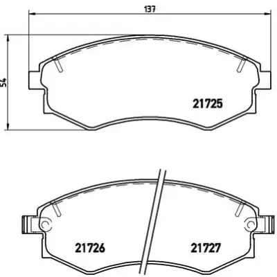 Klocki hamulcowe BREMBO P15011
