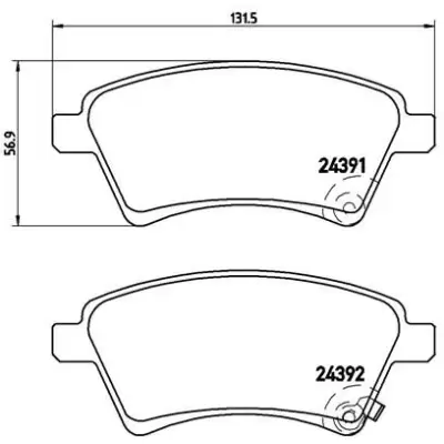 Klocki hamulcowe BREMBO P23105
