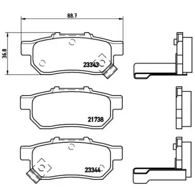 Klocki hamulcowe BREMBO P28025