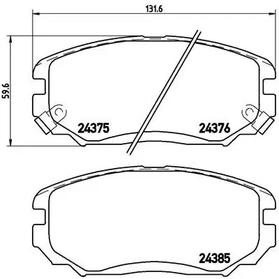 Klocki hamulcowe BREMBO P30038