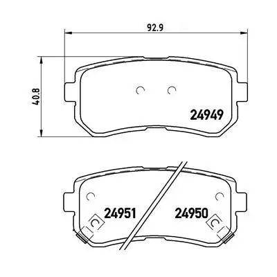 Klocki hamulcowe BREMBO P30046