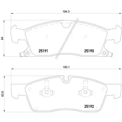 Klocki hamulcowe BREMBO P37017