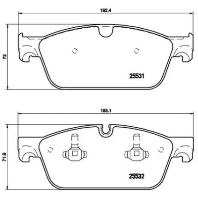 Klocki hamulcowe BREMBO P50102