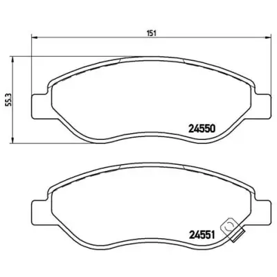 Klocki hamulcowe BREMBO P59053
