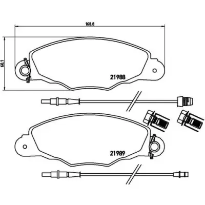 Klocki hamulcowe BREMBO P61102