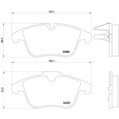 Klocki hamulcowe BREMBO P61106
