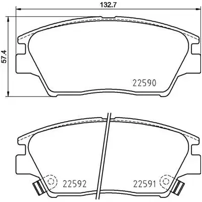 Klocki hamulcowe BREMBO P77001